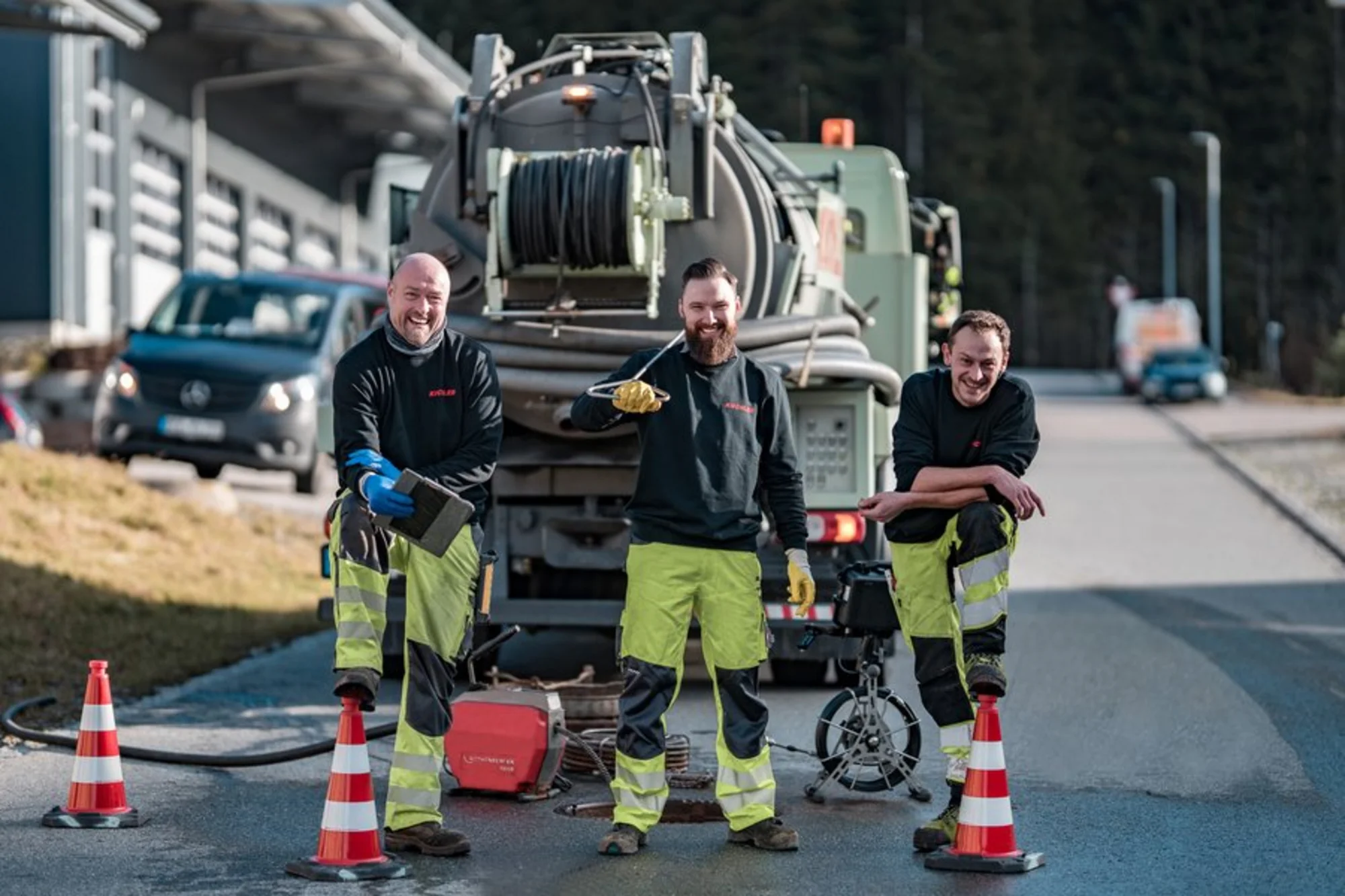 Saugbaggerarbeiten mit moderner Technik