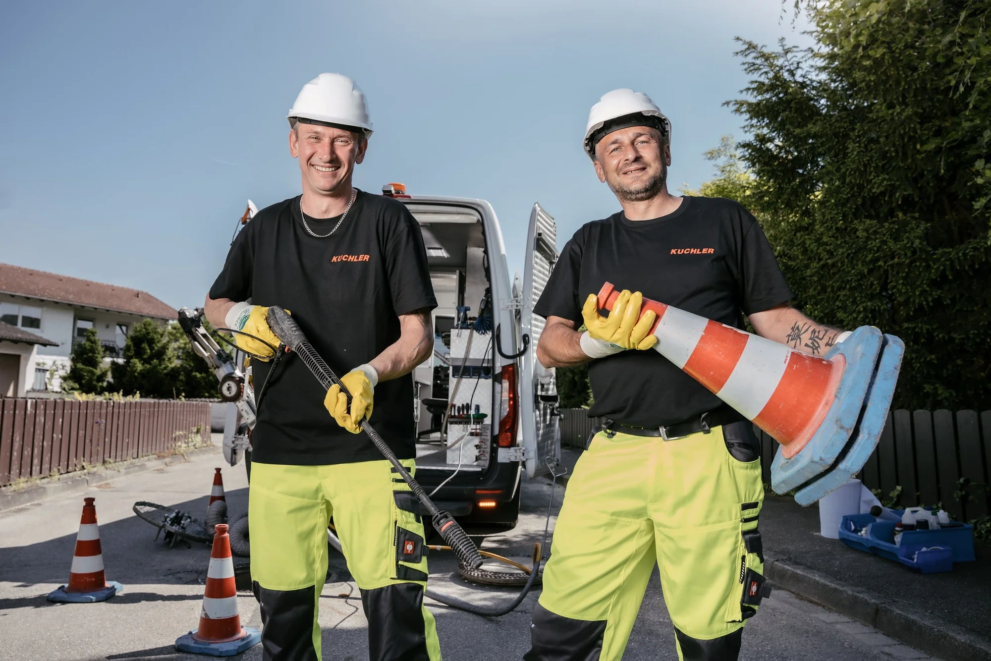 Saugbagger Würzburg im Einsatz